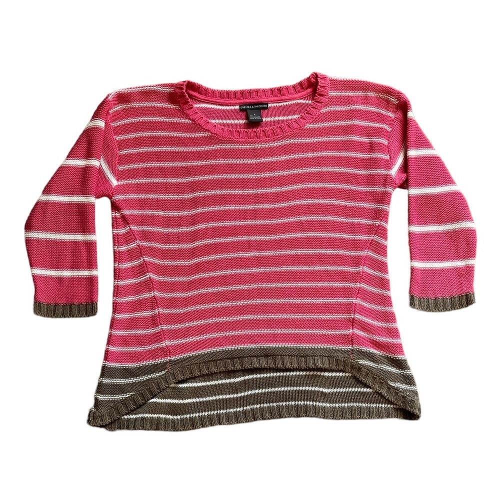 Chelsea & Theodore Striped Sweater | Women's L